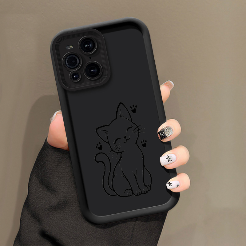 Oppo Find X8 - Casing Ponsel dengan Gambar Sketsa Garis