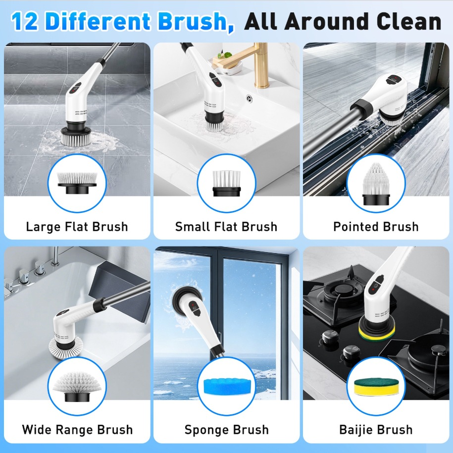TINSOL 12 in 1 Sikat Pembersih - Kitchen Electronics Gadgets ulasan dan harga
