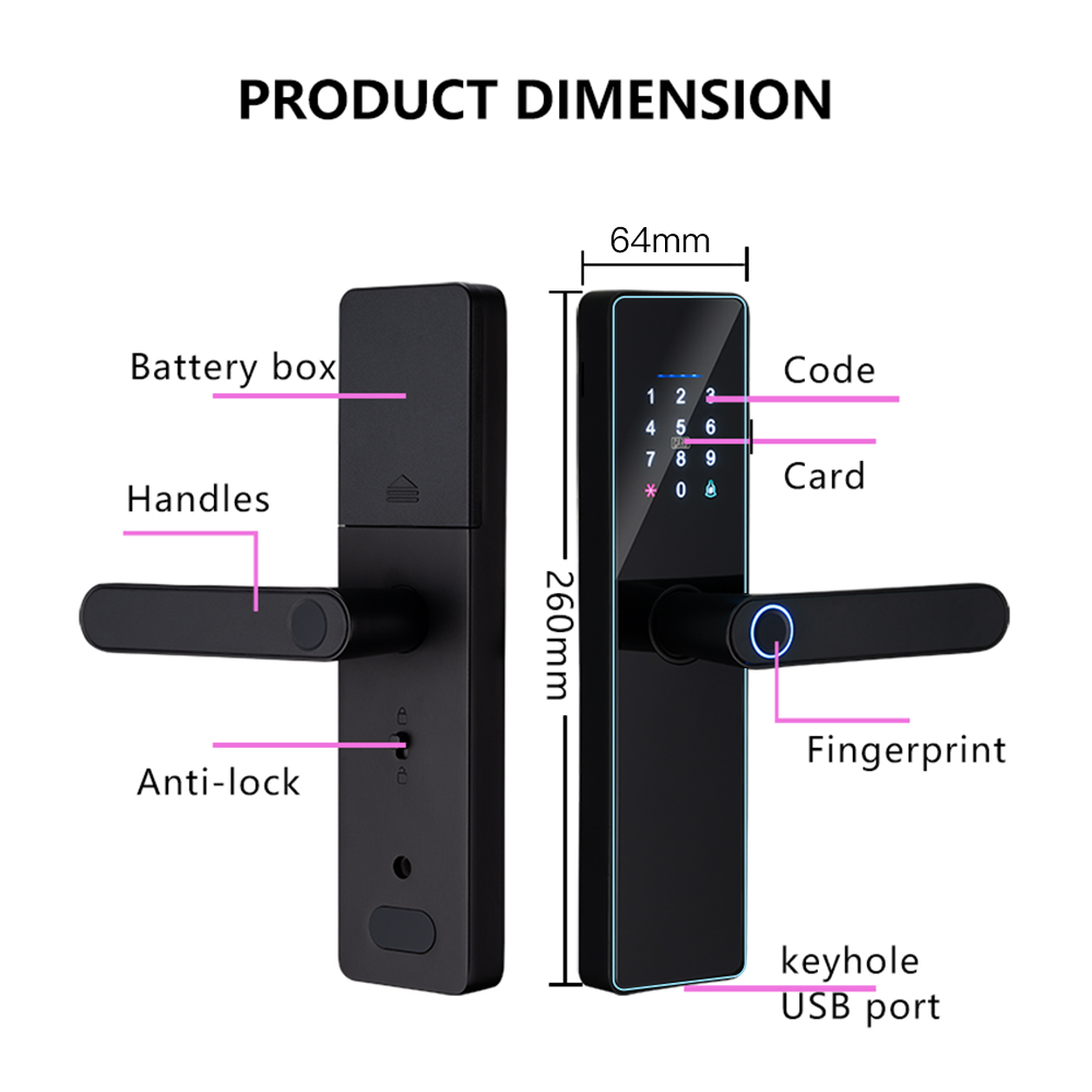 Kunci Pintu Pintar WiFi Tuya A - Electronics Home Gadgets ulasan dan harga